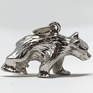 Bear Sterling Silver Charm Pendant